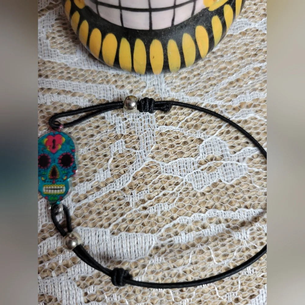 Lot of 6 sugar skull related items